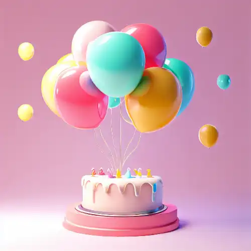 Convite Balões 3D